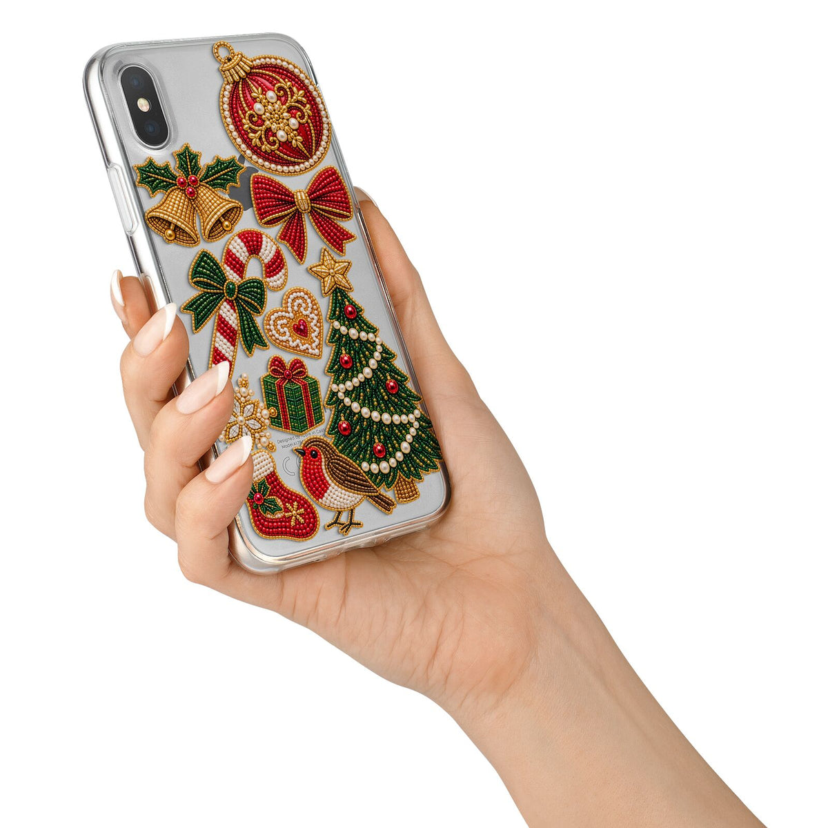 Christmas Keepsakes Charms iPhone X Bumper Case on Silver iPhone Alternative Image 2