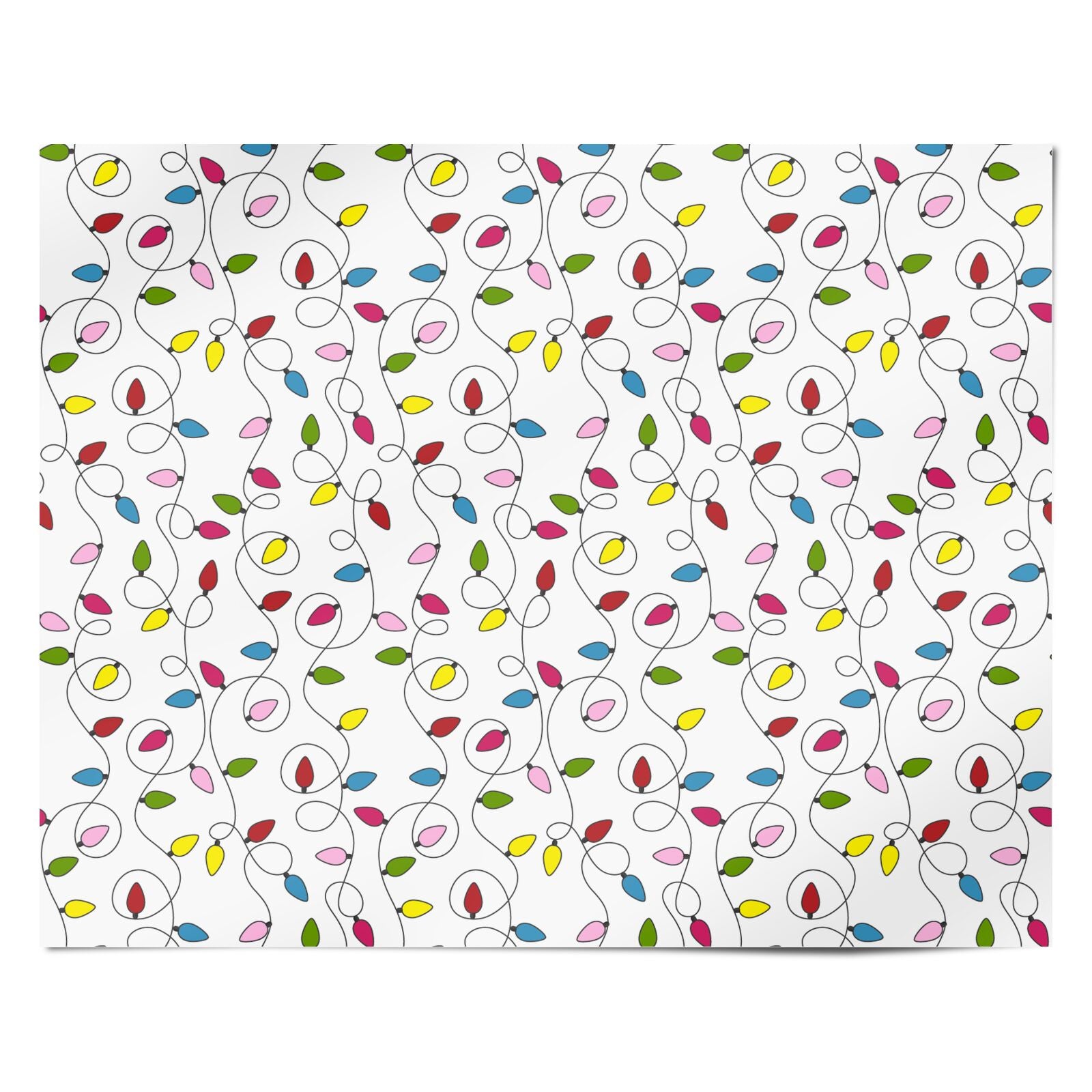 Christmas Lights Luxury Personalised Wrapping Paper Alternative