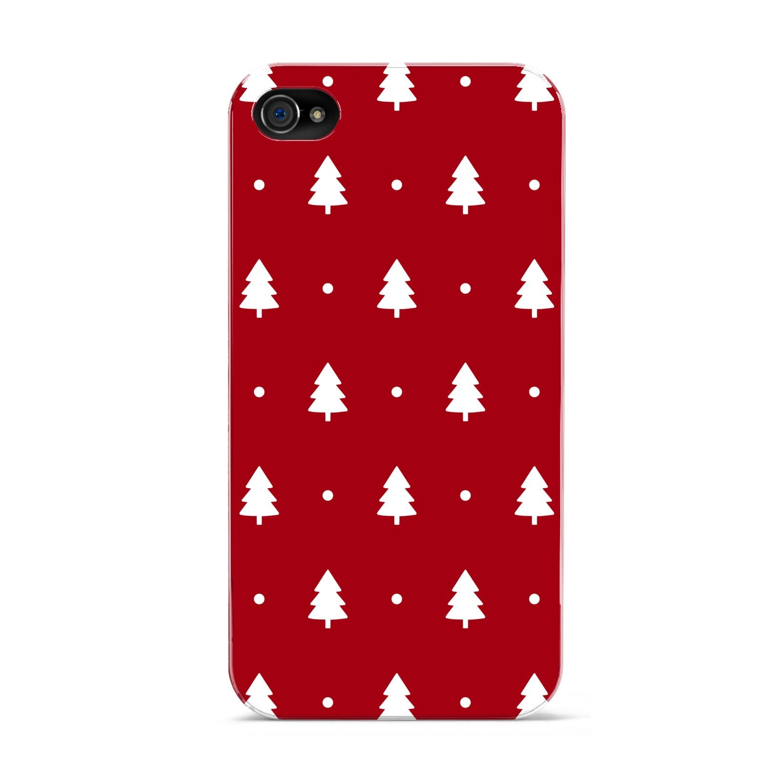 Classic Red Christmas Trees Apple iPhone 4s Case
