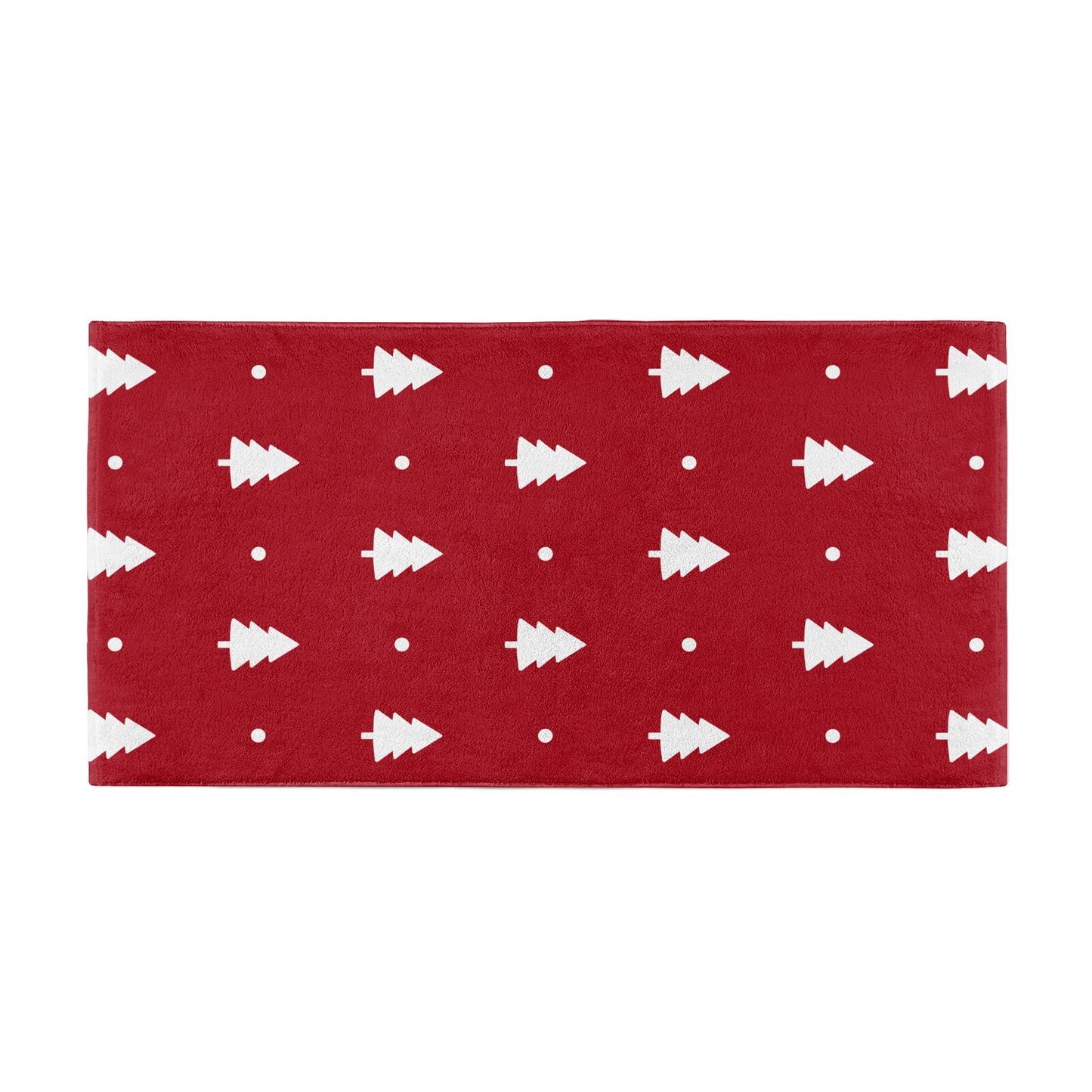 Classic Red Christmas Trees Beach Towel Alternative Image