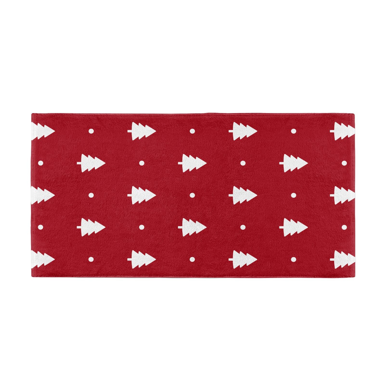 Classic Red Christmas Trees Beach Towel Alternative Image