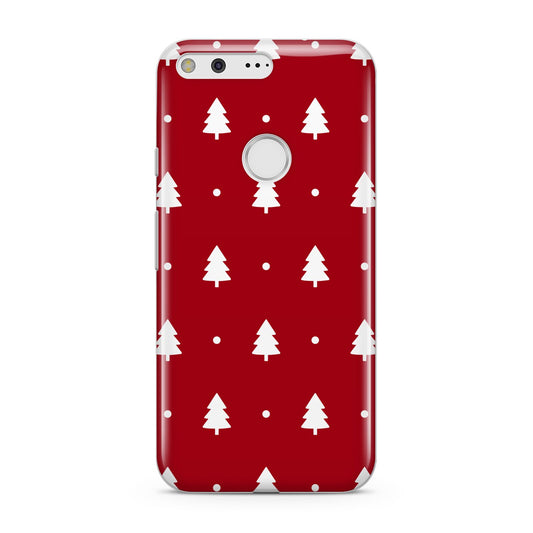 Classic Red Christmas Trees Google Pixel Case