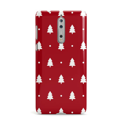 Classic Red Christmas Trees Nokia Case