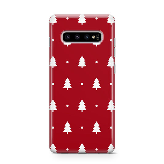 Classic Red Christmas Trees Protective Samsung Galaxy Case