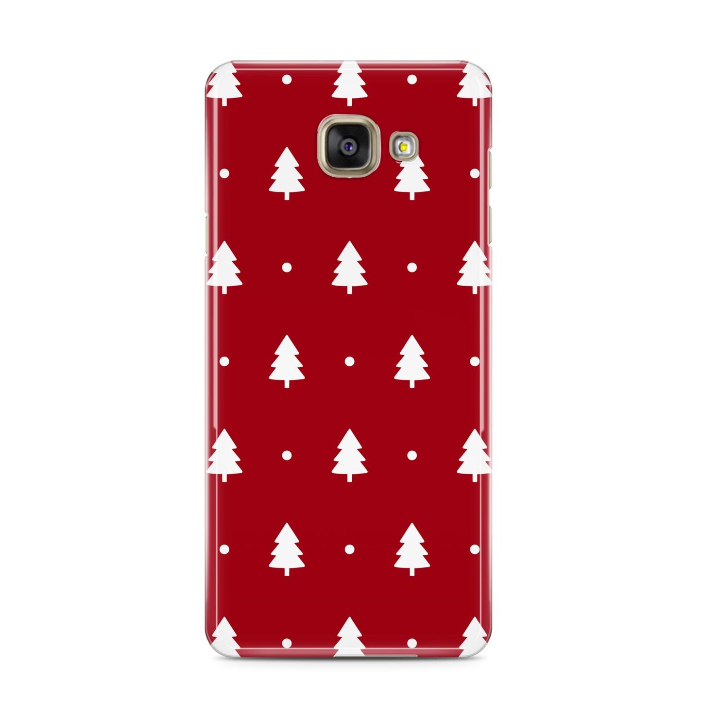 Classic Red Christmas Trees Samsung Galaxy A3 2016 Case on gold phone