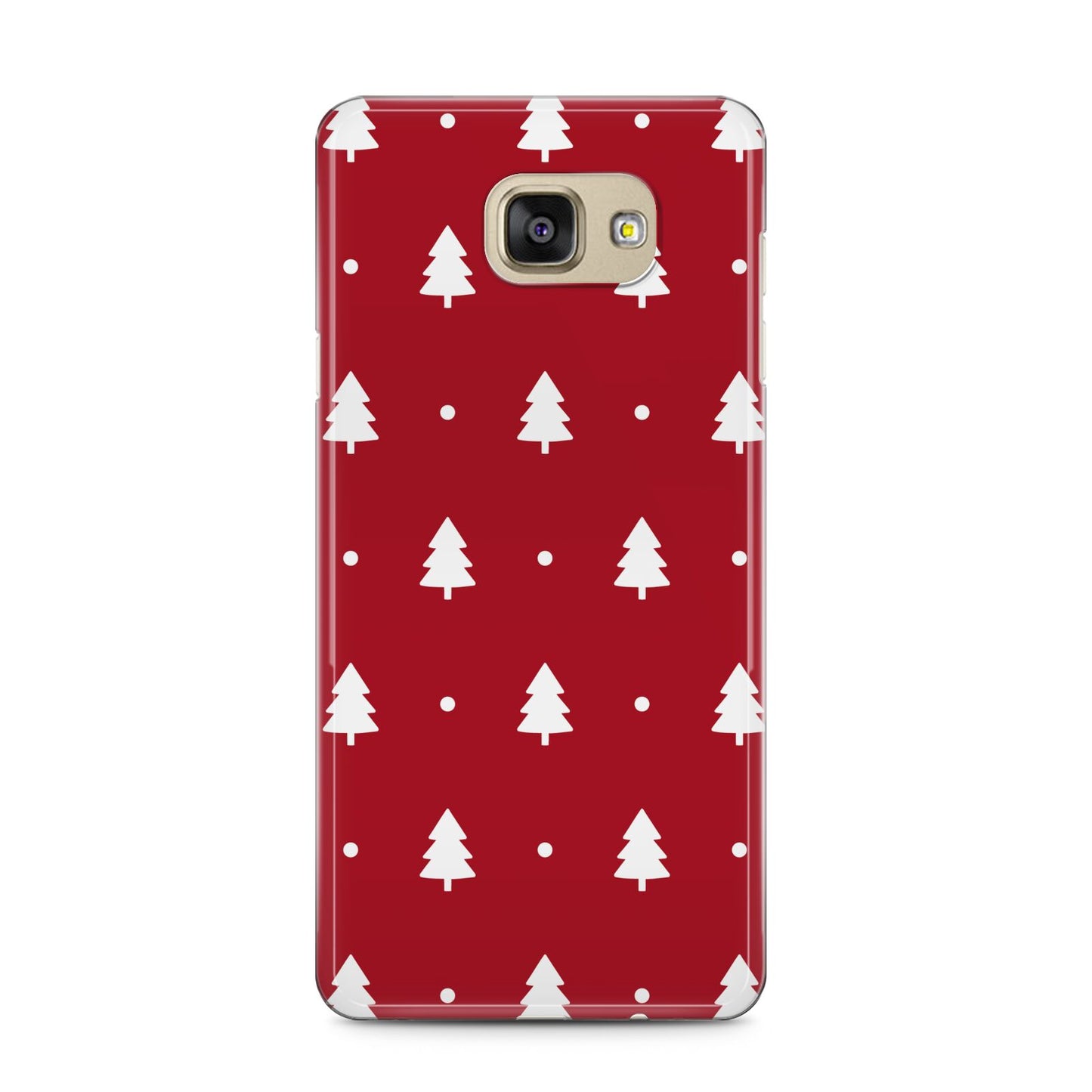 Classic Red Christmas Trees Samsung Galaxy A5 2016 Case on gold phone