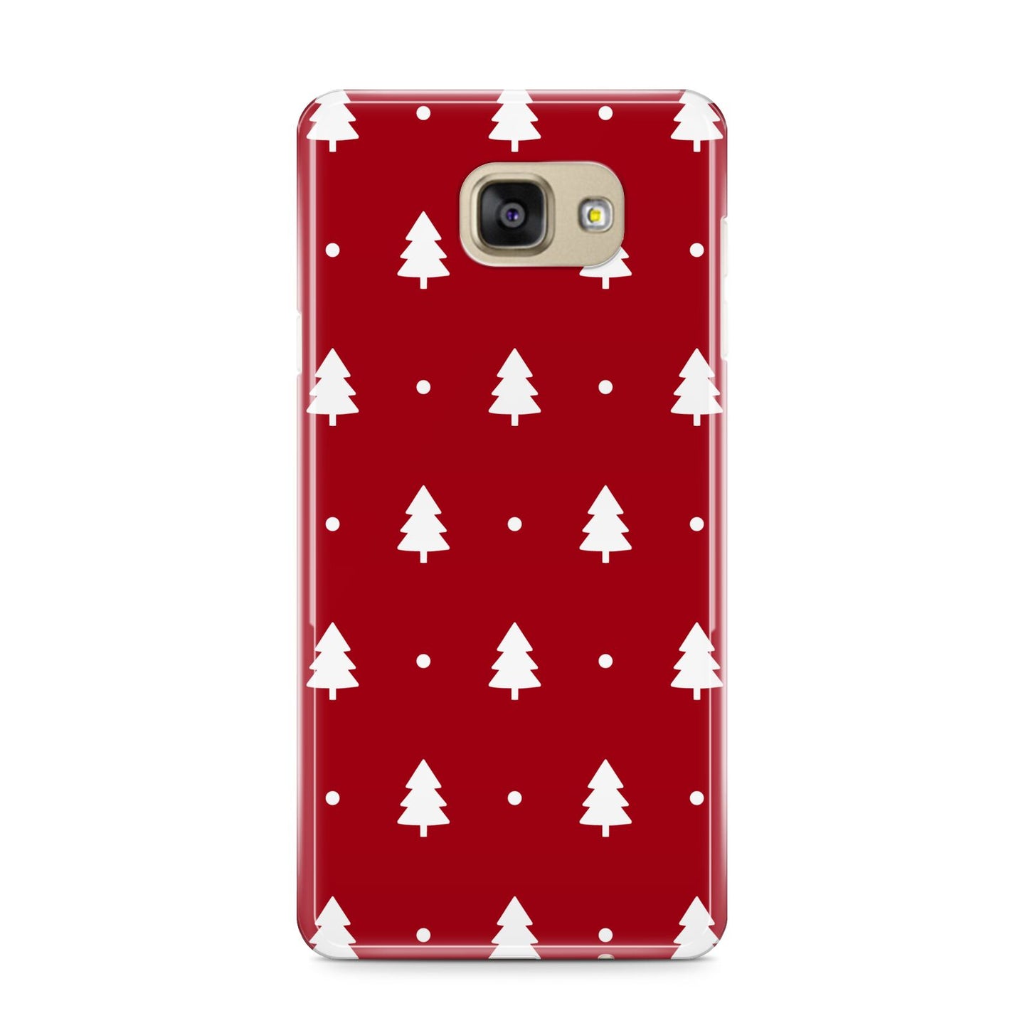 Classic Red Christmas Trees Samsung Galaxy A9 2016 Case on gold phone