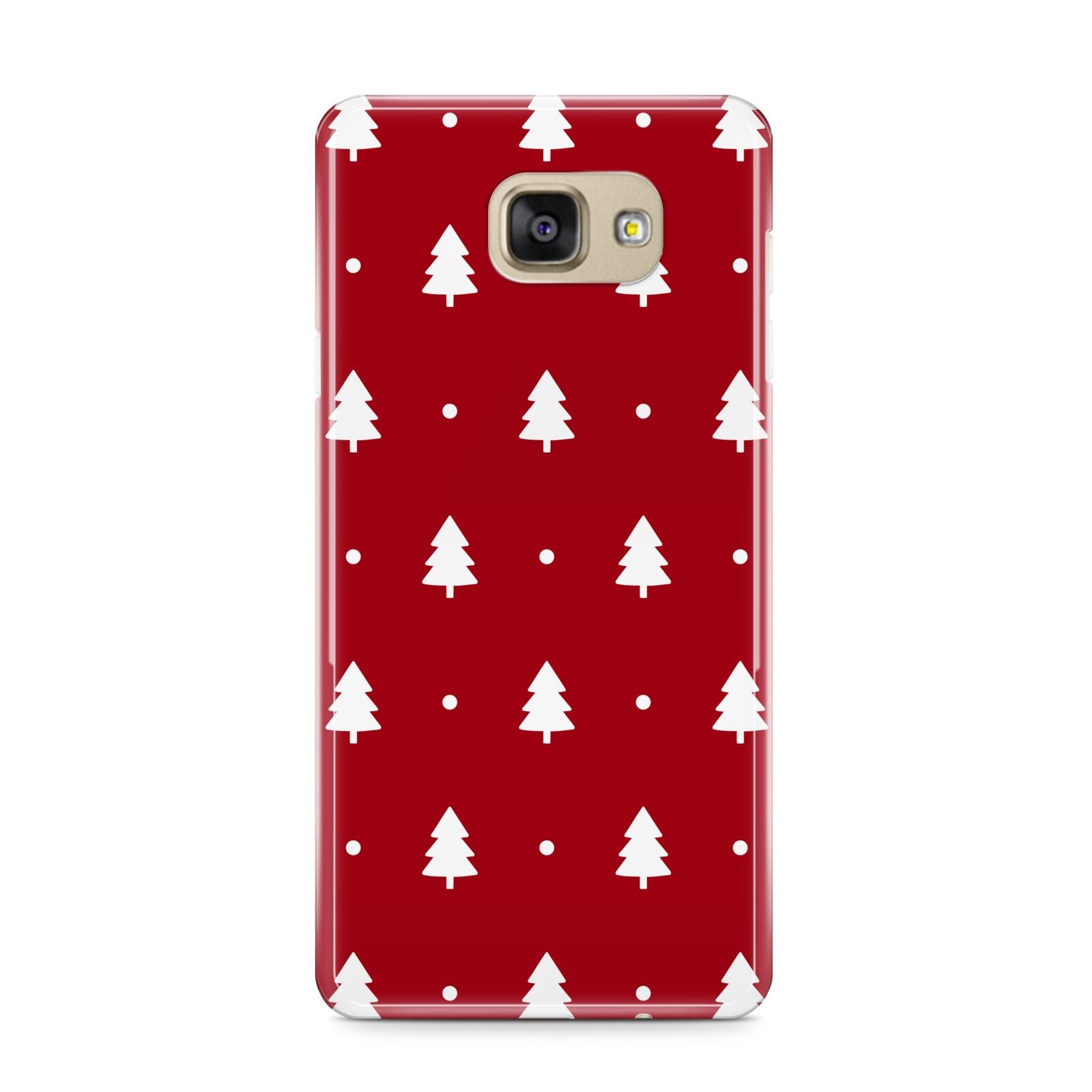 Classic Red Christmas Trees Samsung Galaxy A9 2016 Case on gold phone
