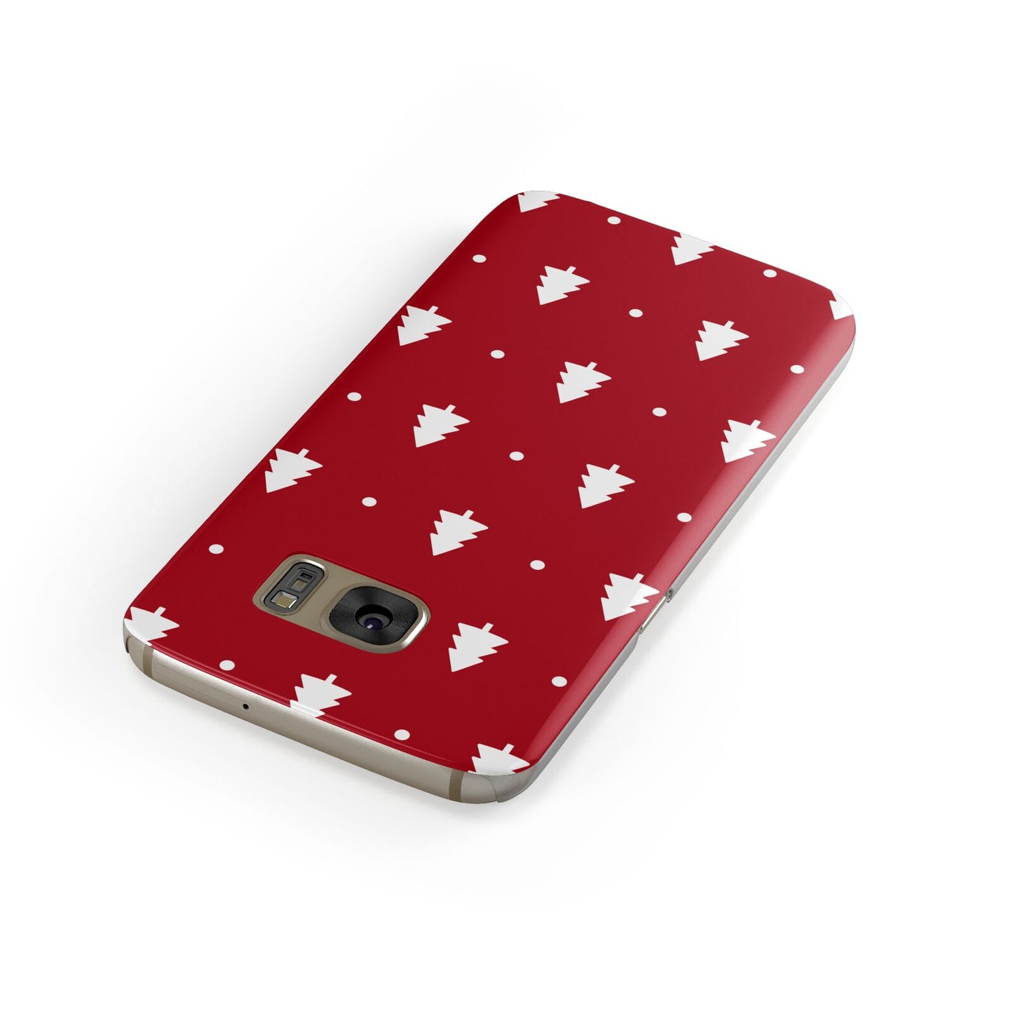 Classic Red Christmas Trees Samsung Galaxy Case Front Close Up