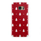 Classic Red Christmas Trees Samsung Galaxy S7 Edge Case
