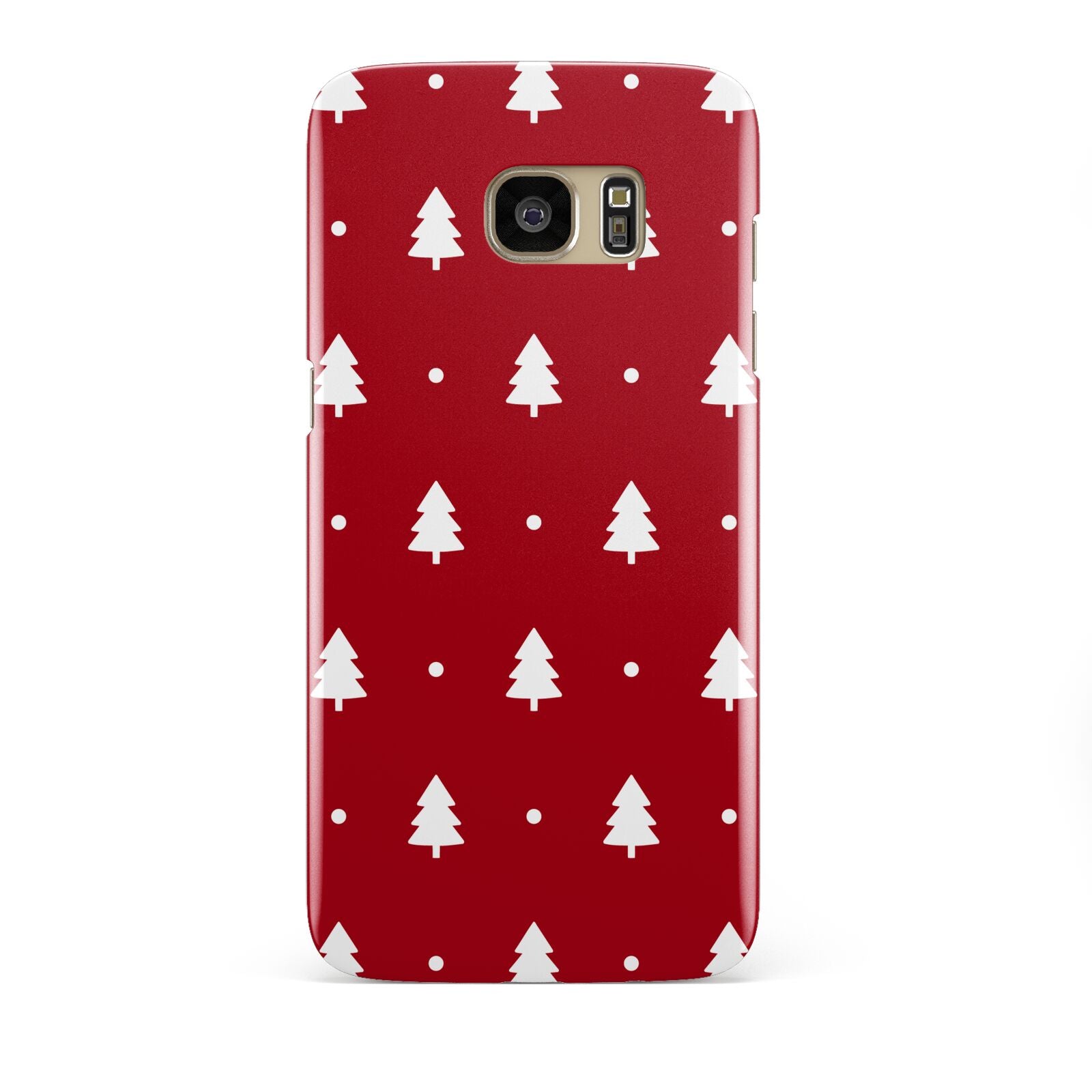 Classic Red Christmas Trees Samsung Galaxy S7 Edge Case