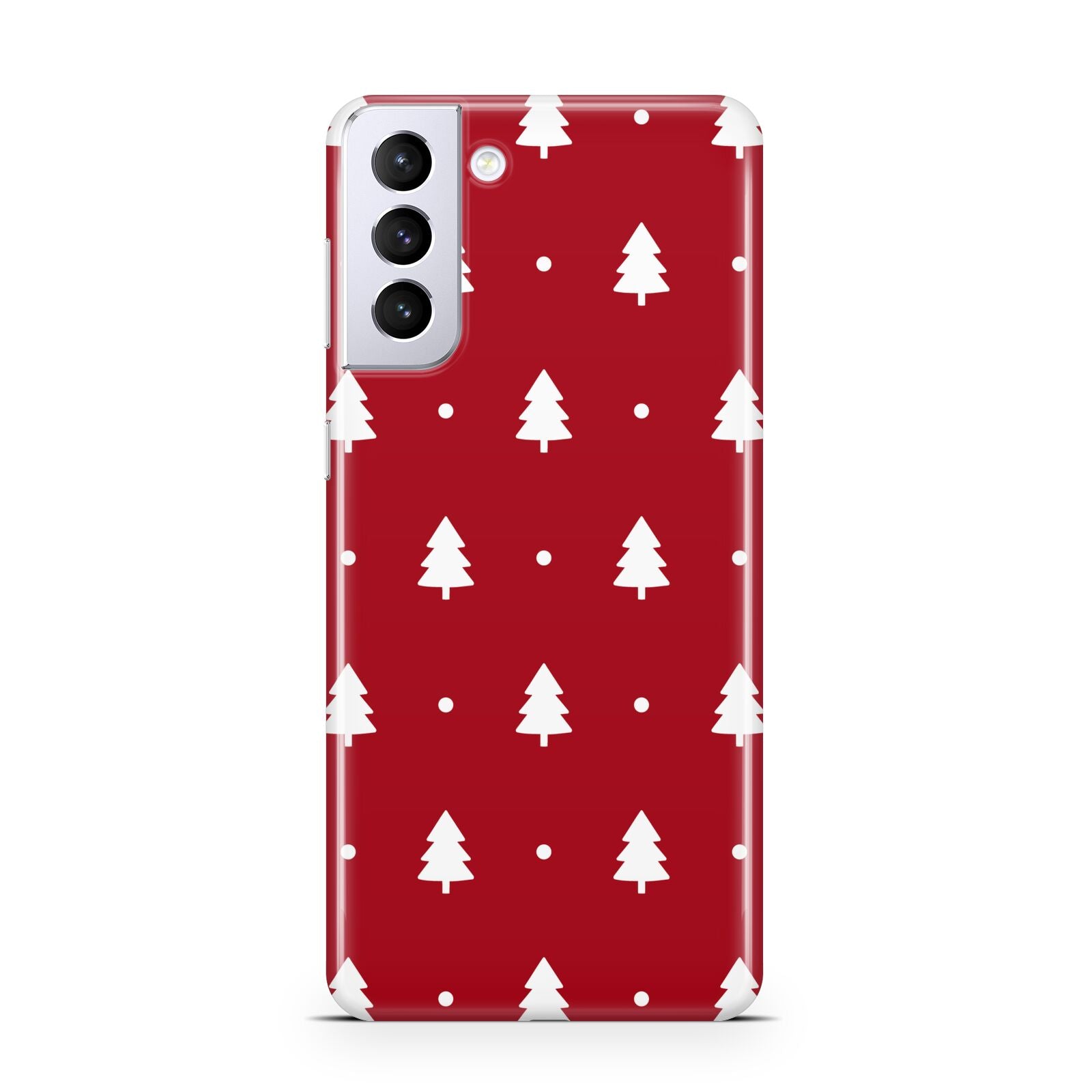 Classic Red Christmas Trees Samsung S21 Plus Phone Case