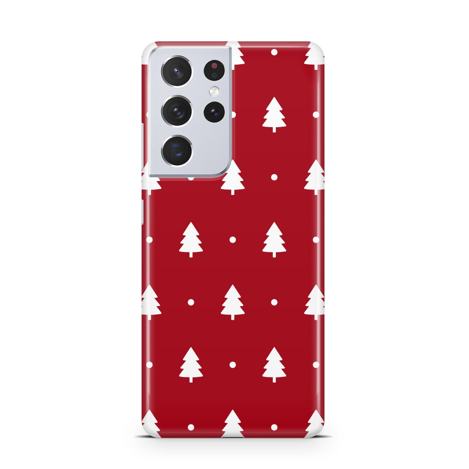 Classic Red Christmas Trees Samsung S21 Ultra Case