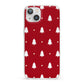 Classic Red Christmas Trees iPhone 13 Clear Bumper Case