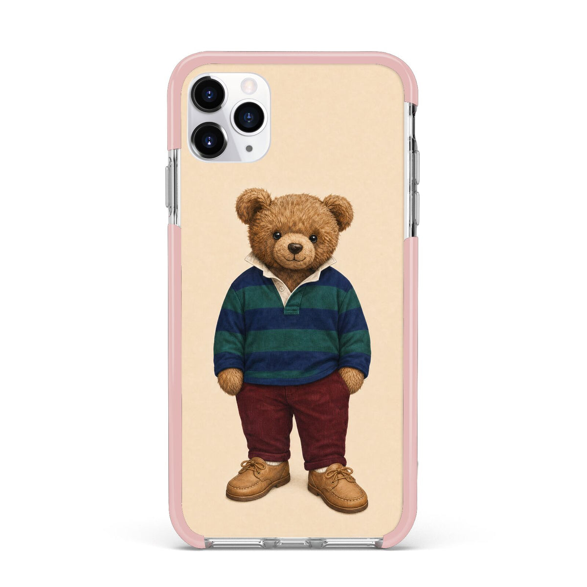 Clubhouse Teddy iPhone 11 Pro Max Impact Pink Edge Case