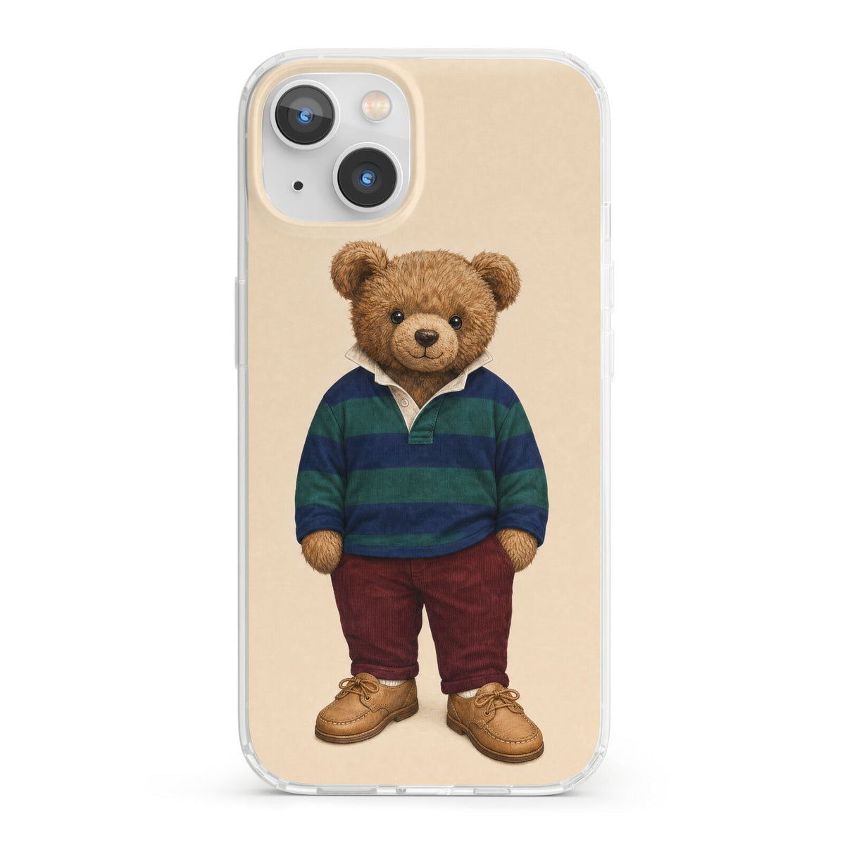 Clubhouse Teddy iPhone 13 Clear Bumper Case