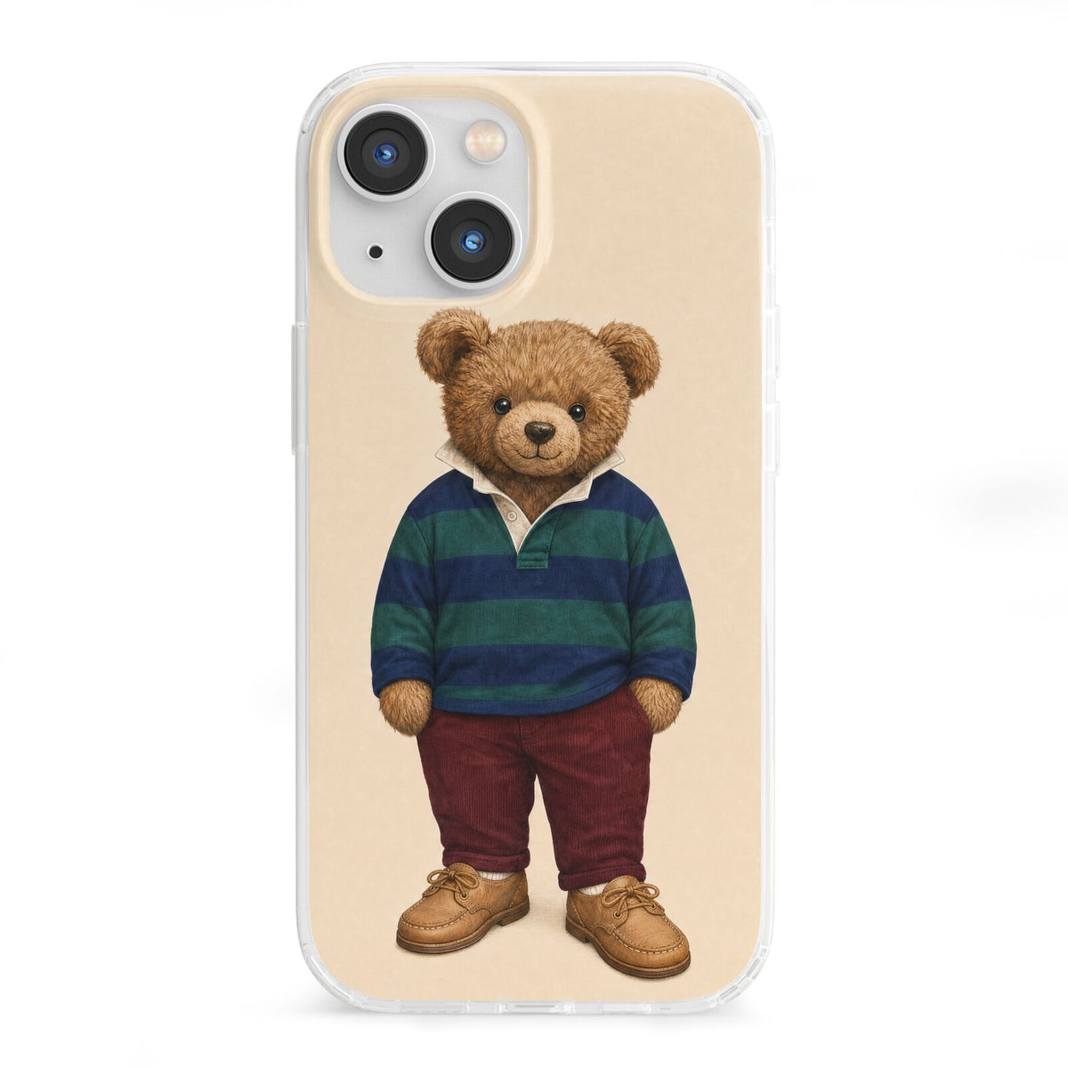 Clubhouse Teddy iPhone 13 Mini Clear Bumper Case