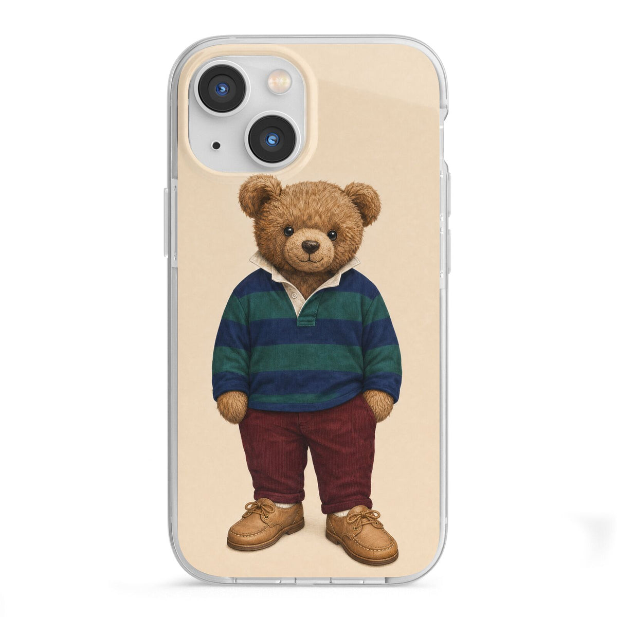 Clubhouse Teddy iPhone 13 Mini TPU Impact Case with White Edges