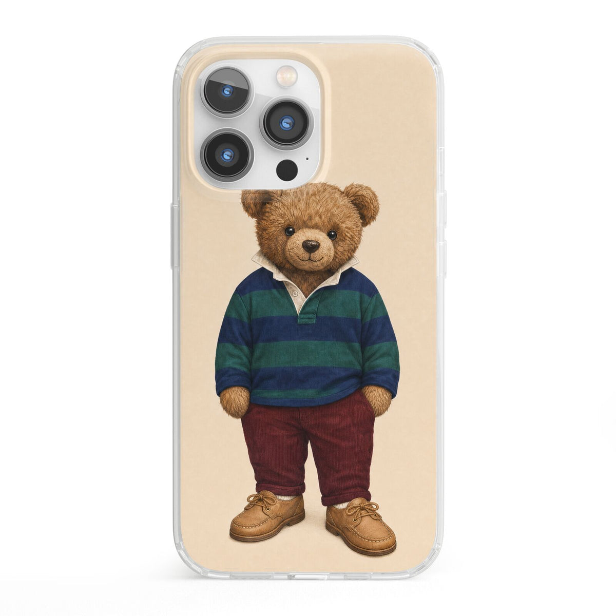Clubhouse Teddy iPhone 13 Pro Clear Bumper Case