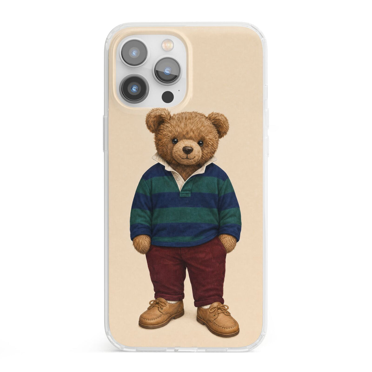 Clubhouse Teddy iPhone 13 Pro Max Clear Bumper Case
