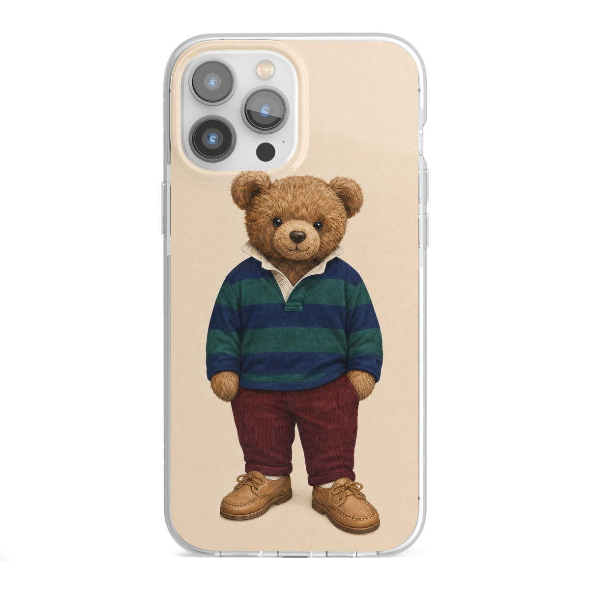 Clubhouse Teddy iPhone 13 Pro Max TPU Impact Case with White Edges