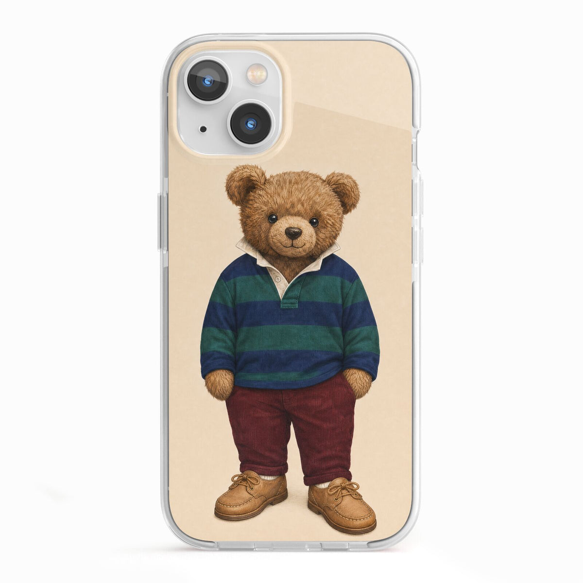Clubhouse Teddy iPhone 13 TPU Impact Case with White Edges