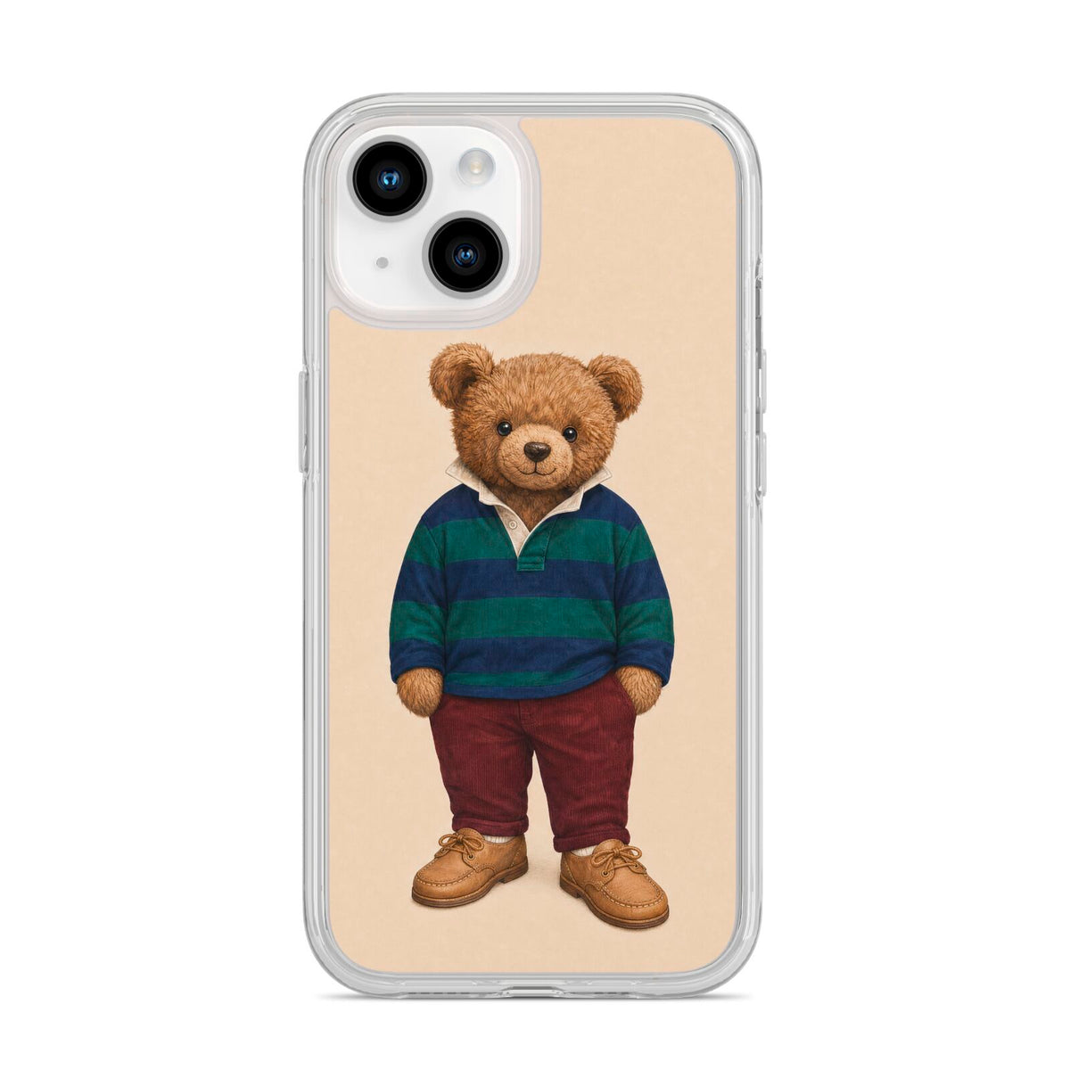 Clubhouse Teddy iPhone 14 Clear Tough Case Starlight