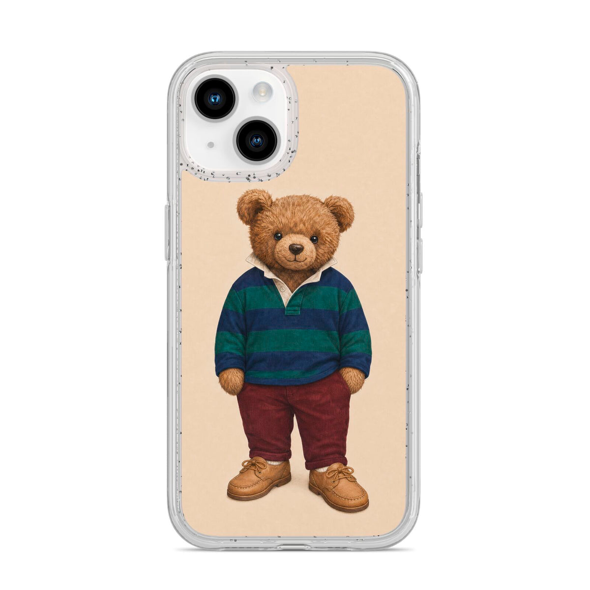 Clubhouse Teddy iPhone 14 Glitter Tough Case Starlight