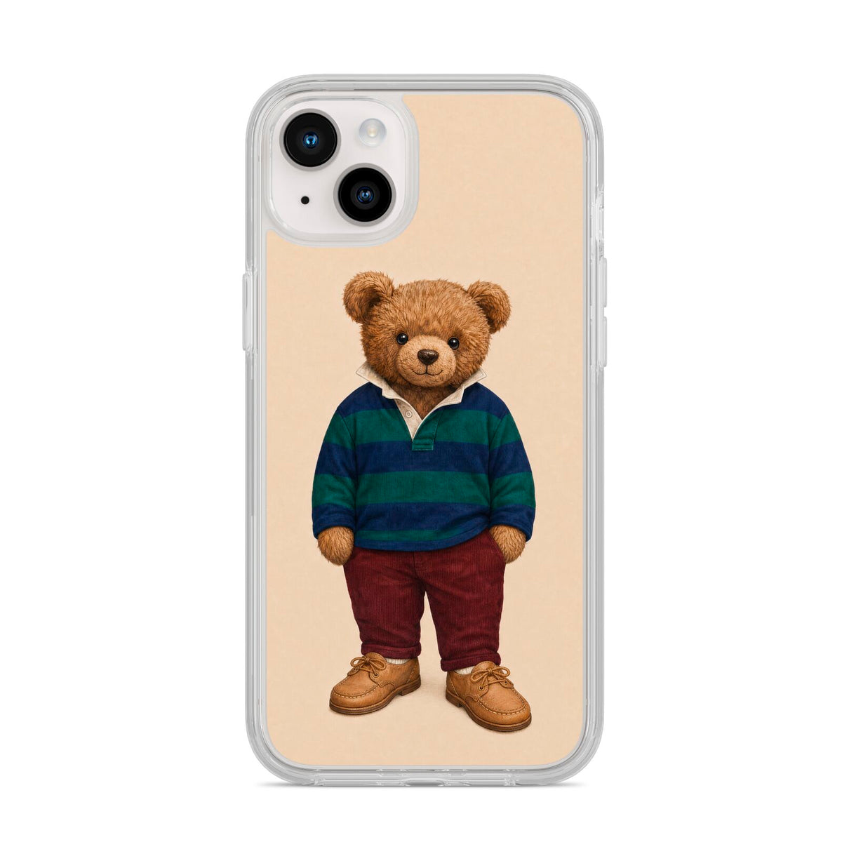 Clubhouse Teddy iPhone 14 Plus Clear Tough Case Starlight