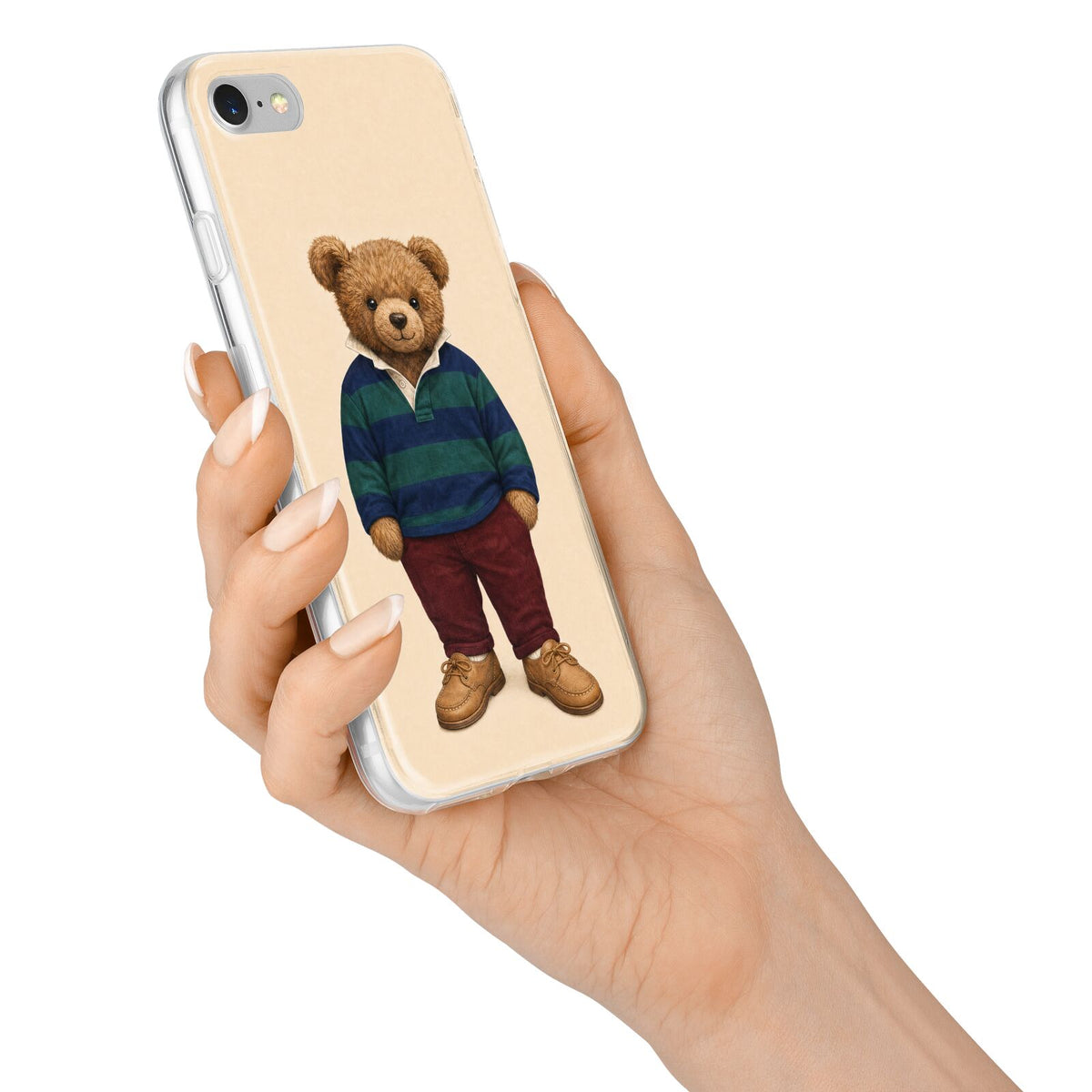Clubhouse Teddy iPhone 7 Bumper Case on Silver iPhone Alternative Image