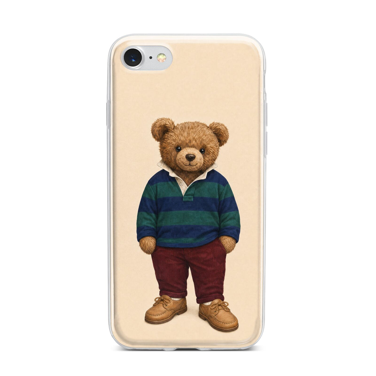 Clubhouse Teddy iPhone 7 Bumper Case on Silver iPhone