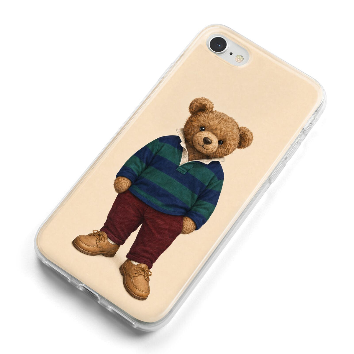 Clubhouse Teddy iPhone 8 Bumper Case on Silver iPhone Alternative Image