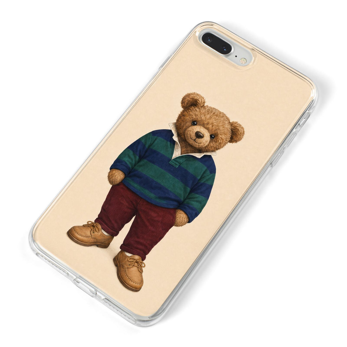 Clubhouse Teddy iPhone 8 Plus Bumper Case on Silver iPhone Alternative Image