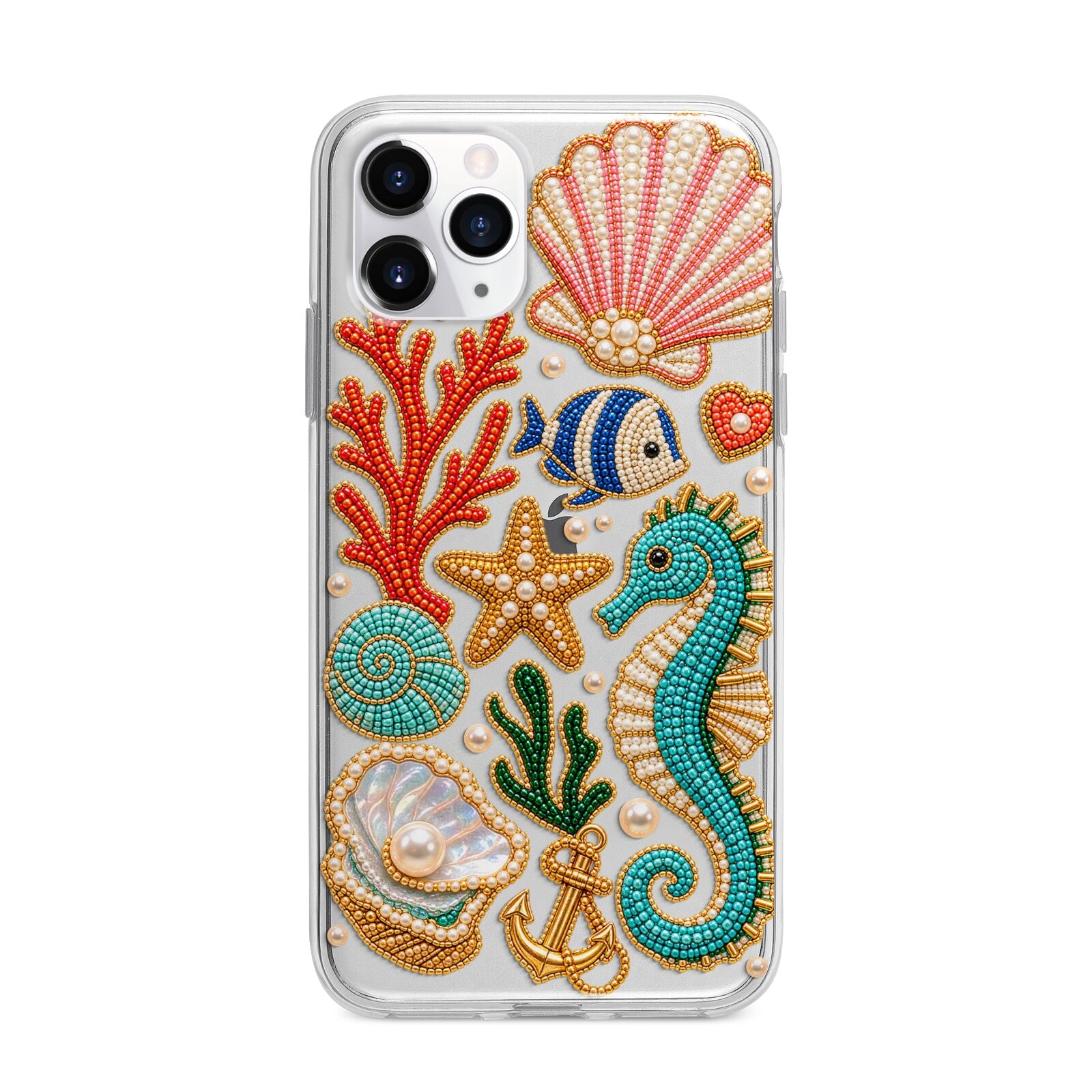 Coastal Treasures Charms Apple iPhone 11 Pro in Silver with Bumper Case