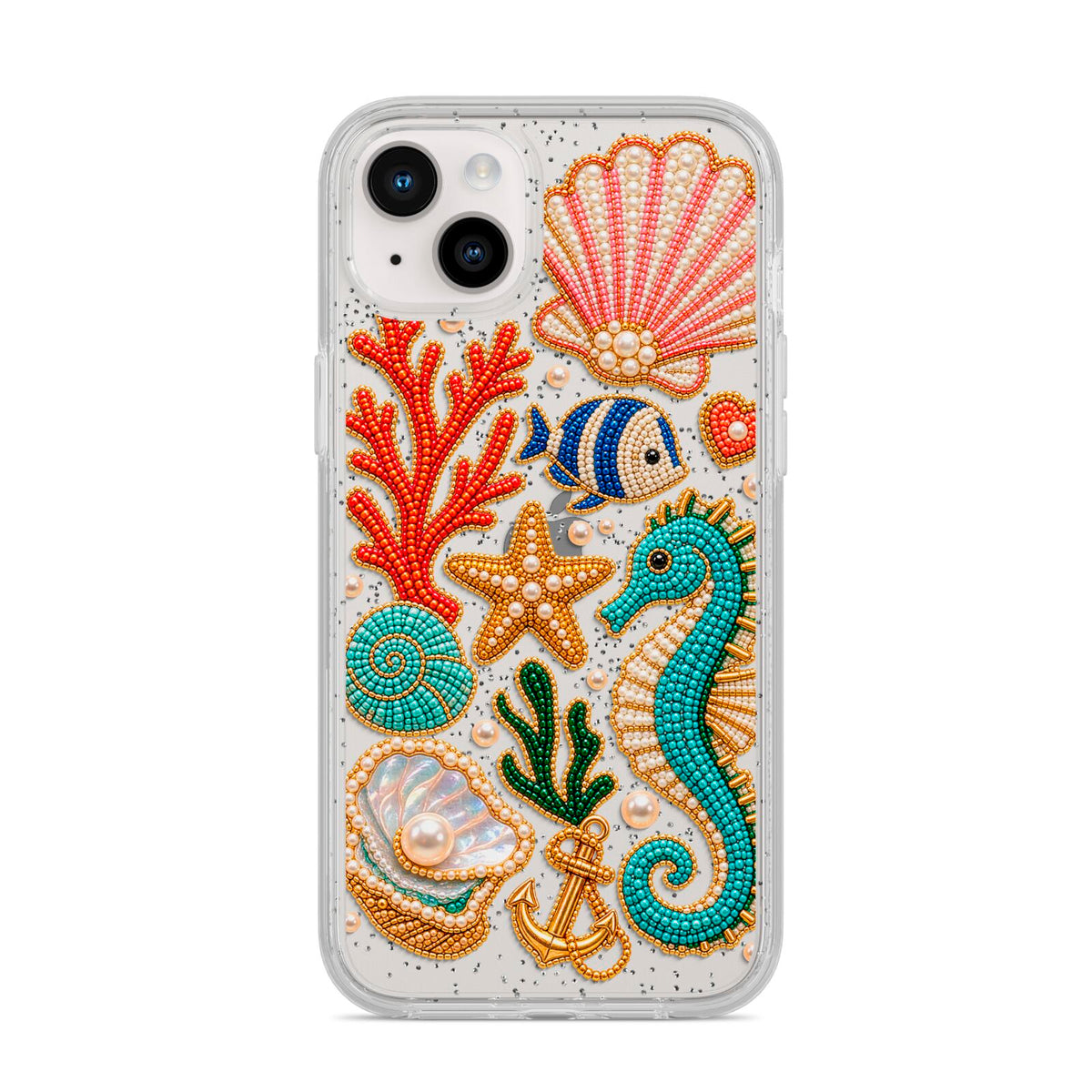 Coastal Treasures Charms iPhone 14 Plus Glitter Tough Case Starlight