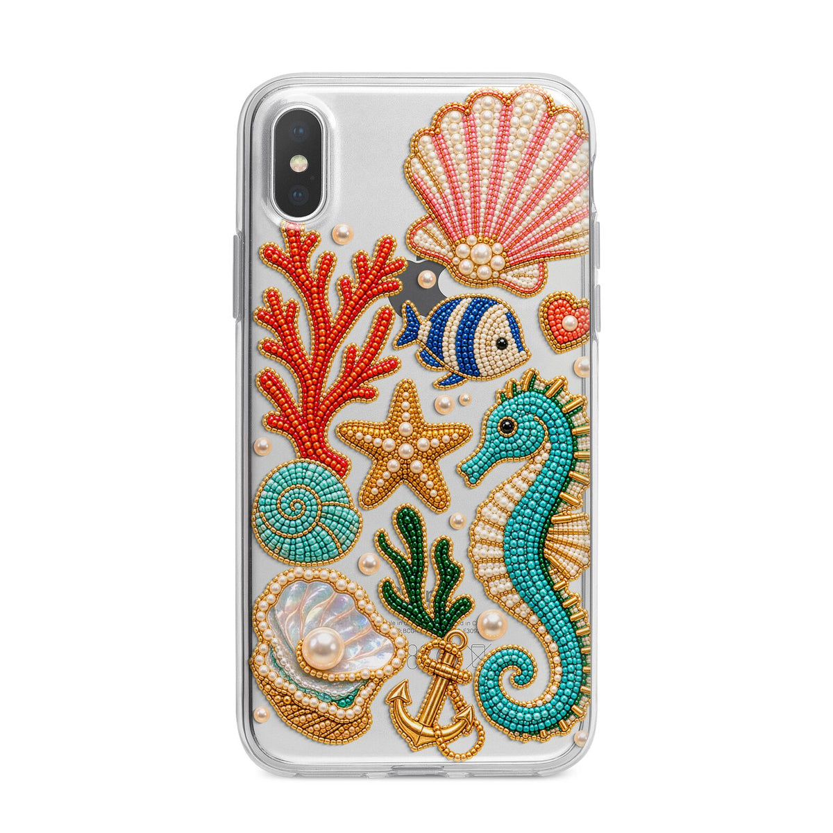 Coastal Treasures Charms iPhone X Bumper Case on Silver iPhone Alternative Image 1