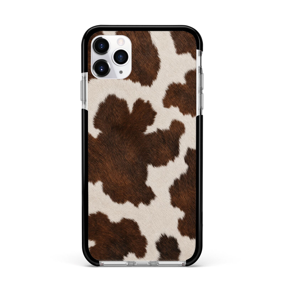 Cocoa Hide Apple iPhone 11 Pro Max in Silver with Black Impact Case