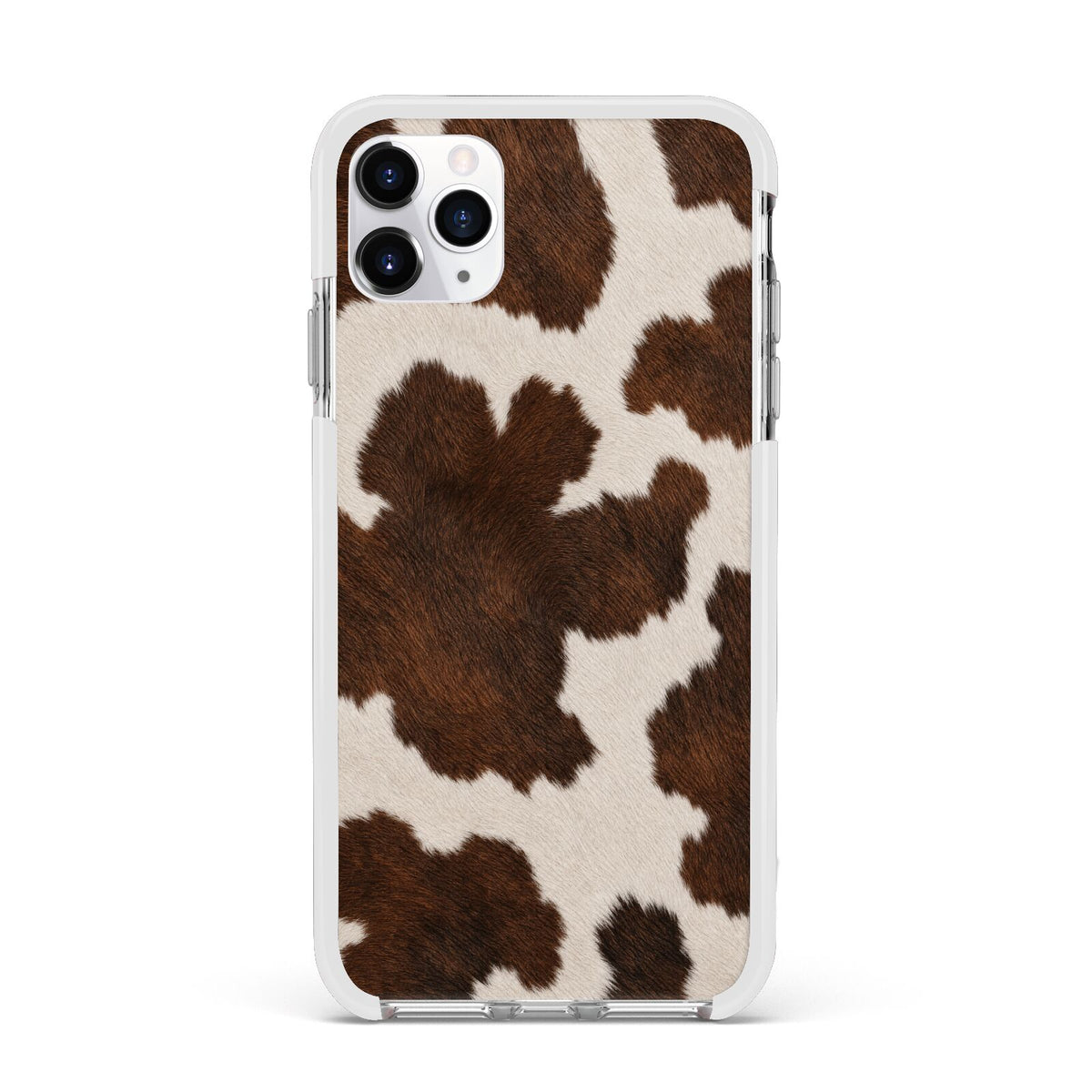 Cocoa Hide Apple iPhone 11 Pro Max in Silver with White Impact Case