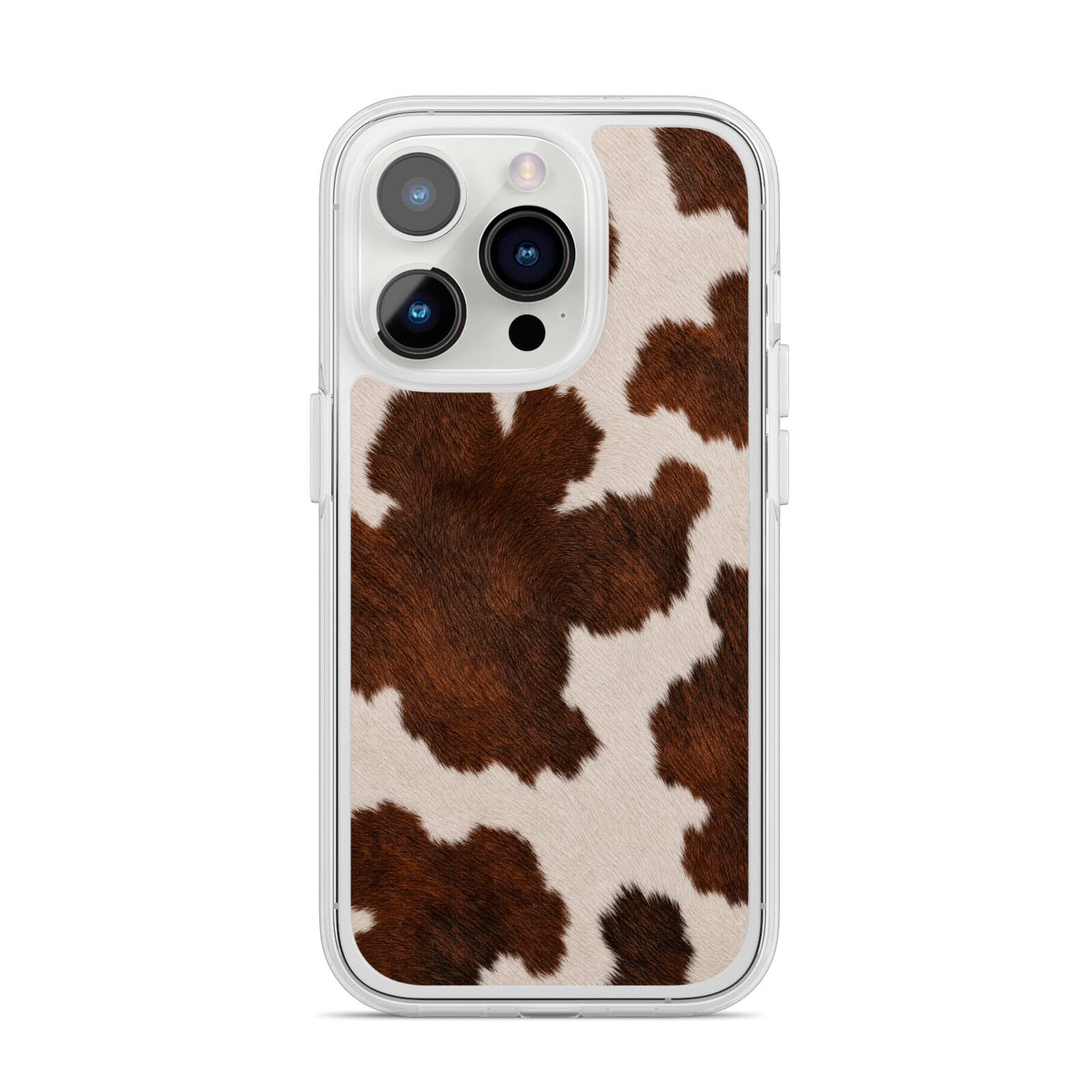 Cocoa Hide iPhone 14 Pro Clear Tough Case Silver