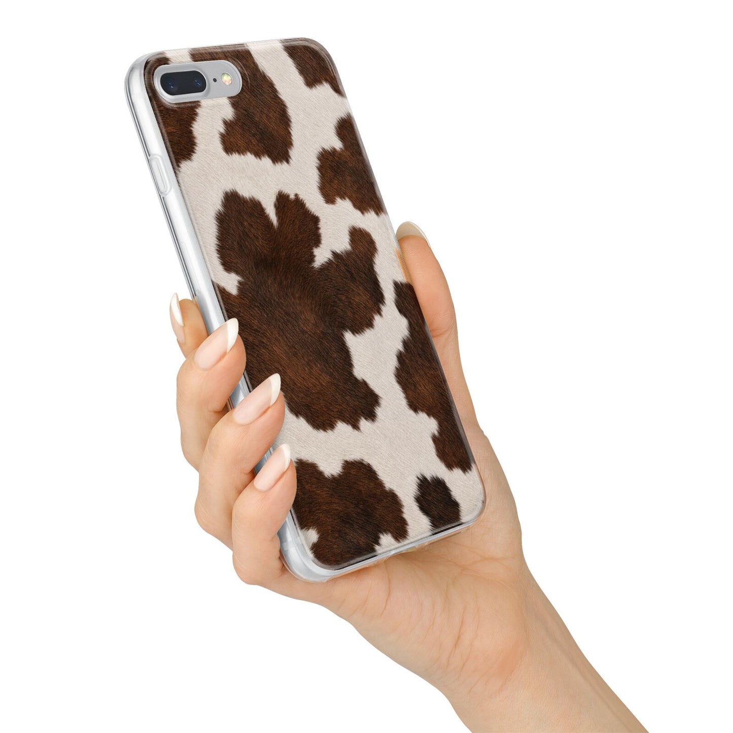 Cocoa Hide iPhone 7 Plus Bumper Case on Silver iPhone Alternative Image