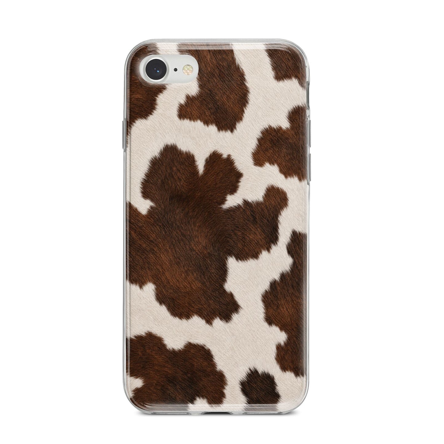 Cocoa Hide iPhone 8 Bumper Case on Silver iPhone