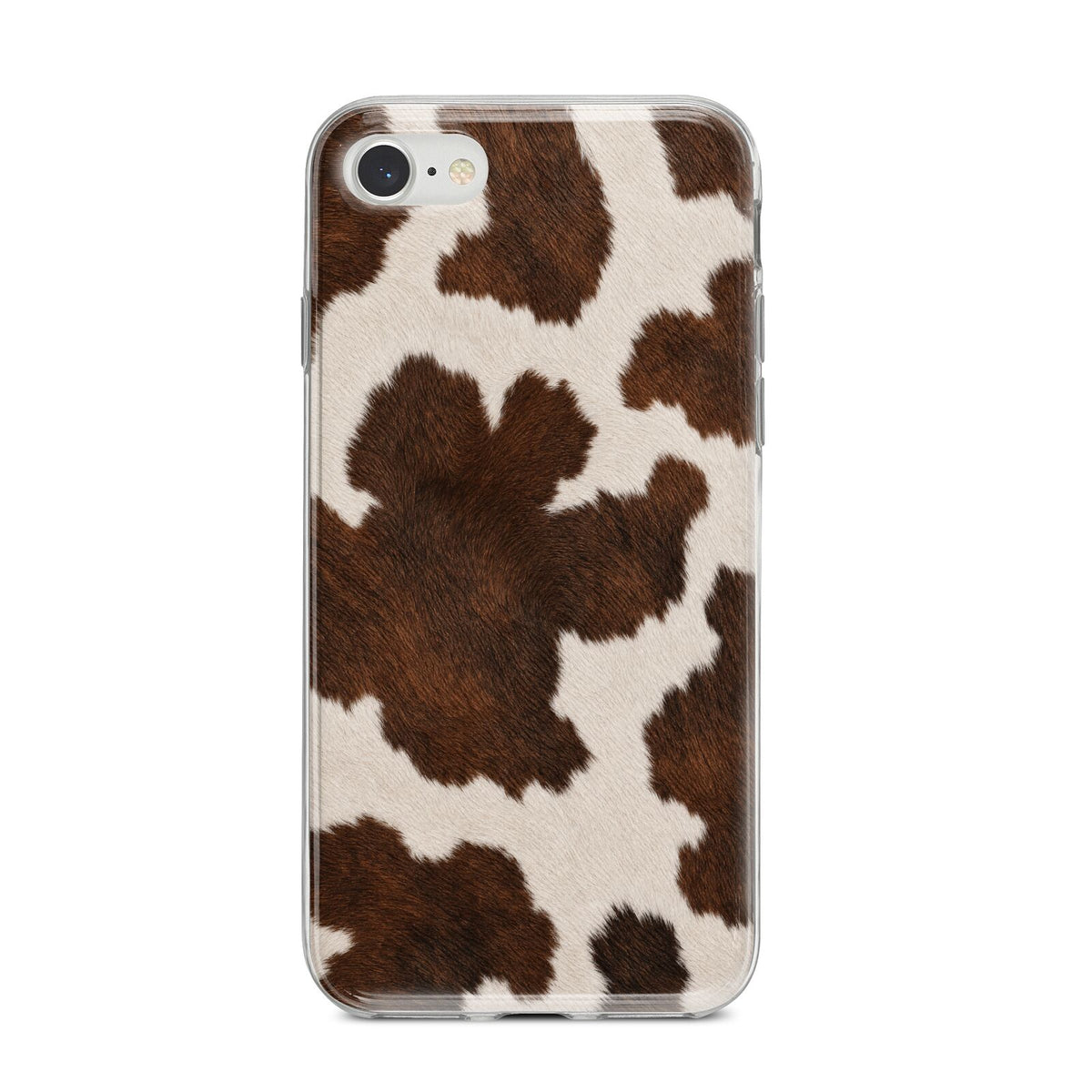 Cocoa Hide iPhone 8 Bumper Case on Silver iPhone