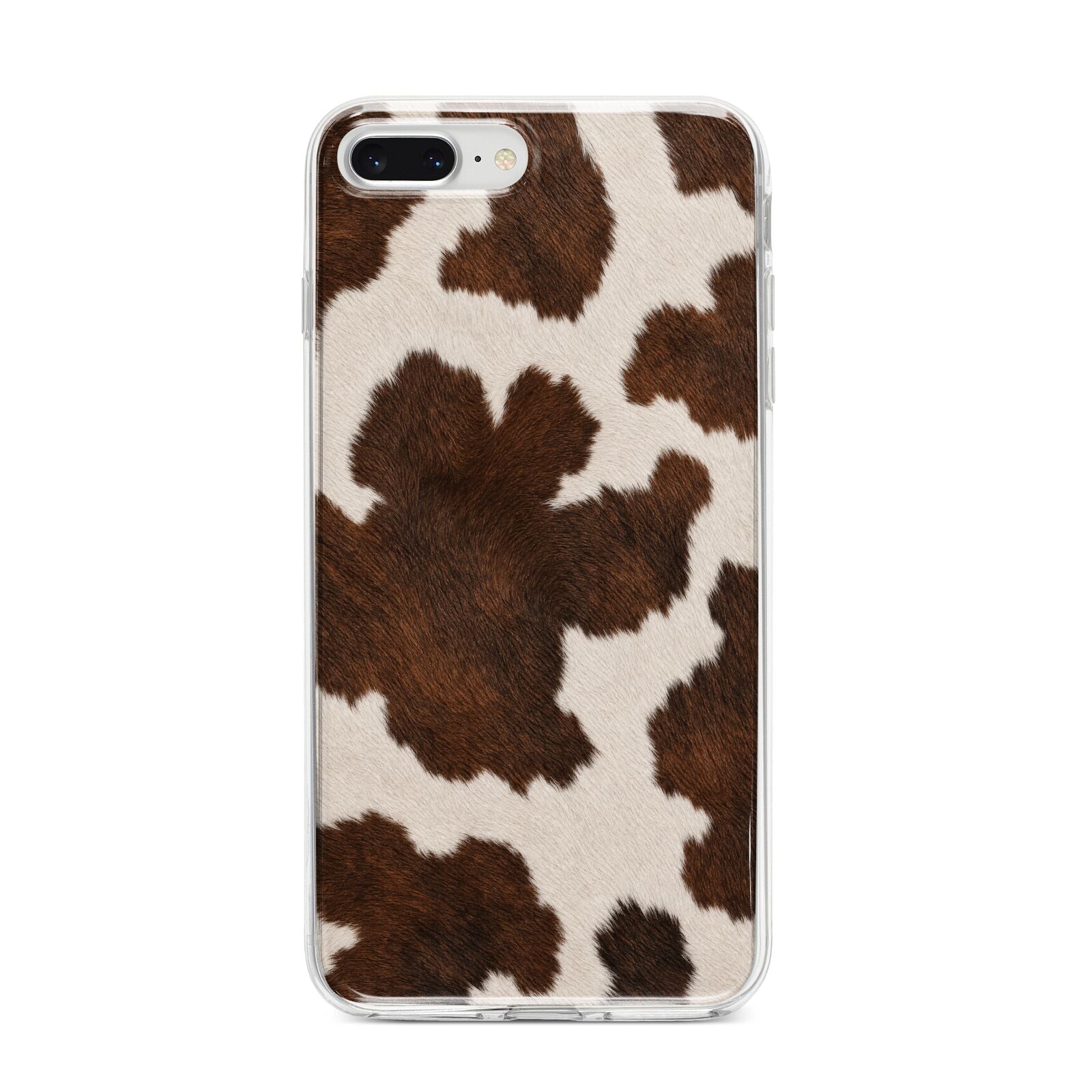 Cocoa Hide iPhone 8 Plus Bumper Case on Silver iPhone