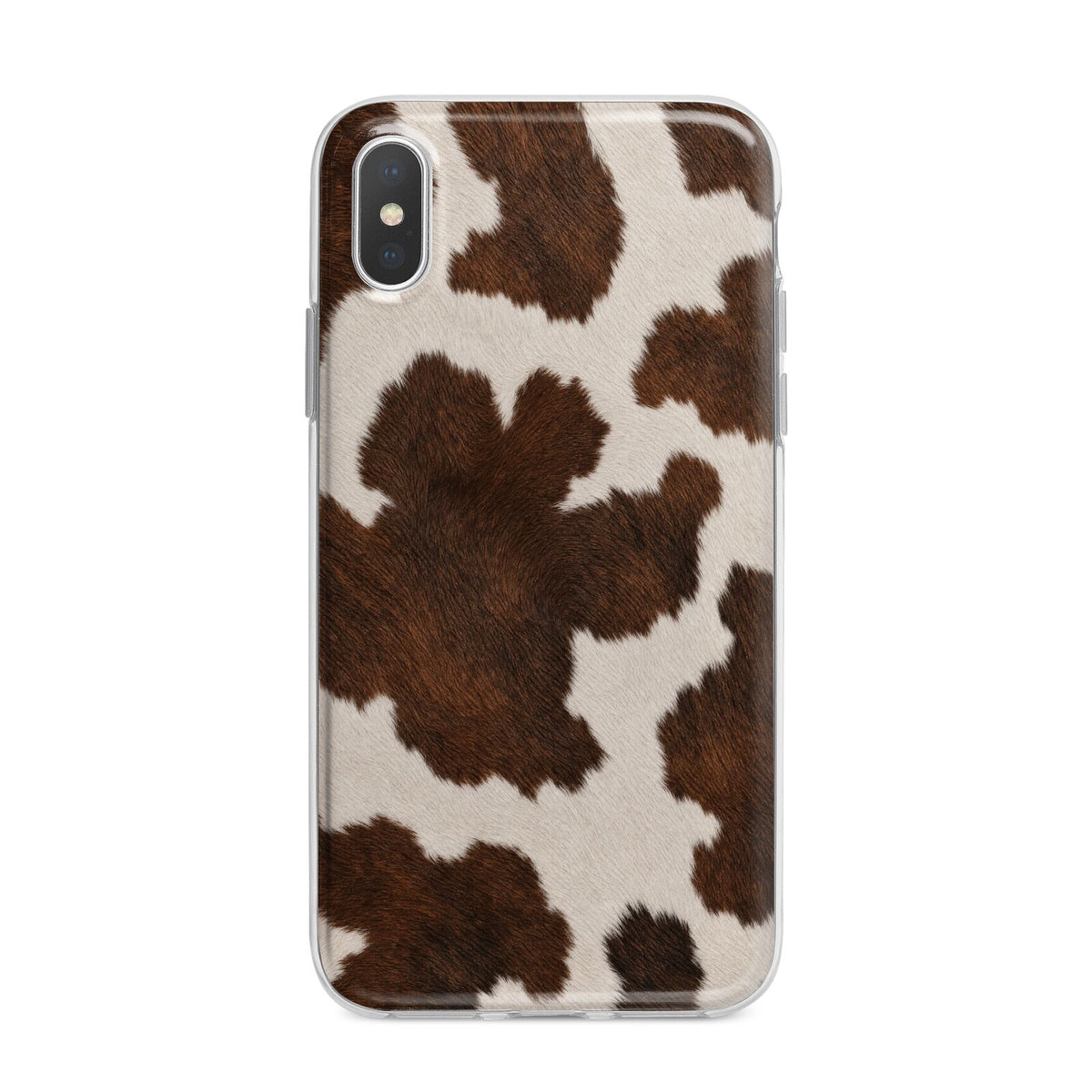 Cocoa Hide iPhone X Bumper Case on Silver iPhone Alternative Image 1