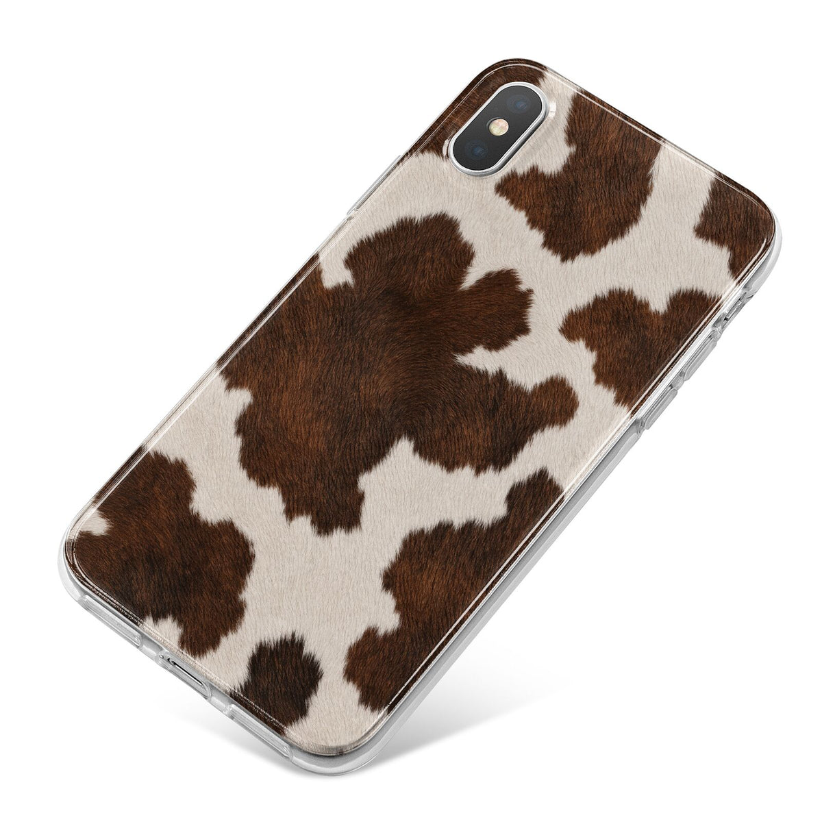 Cocoa Hide iPhone X Bumper Case on Silver iPhone