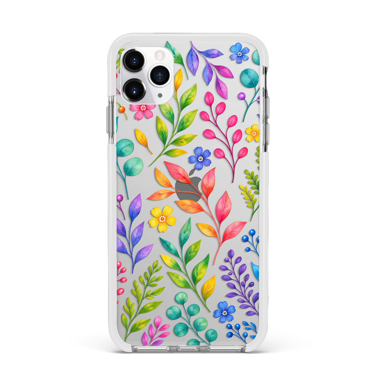 Colour Meadow Apple iPhone 11 Pro Max in Silver with White Impact Case