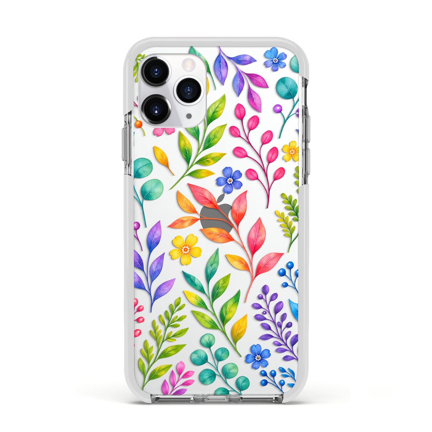 Colour Meadow Apple iPhone 11 Pro in Silver with White Impact Case
