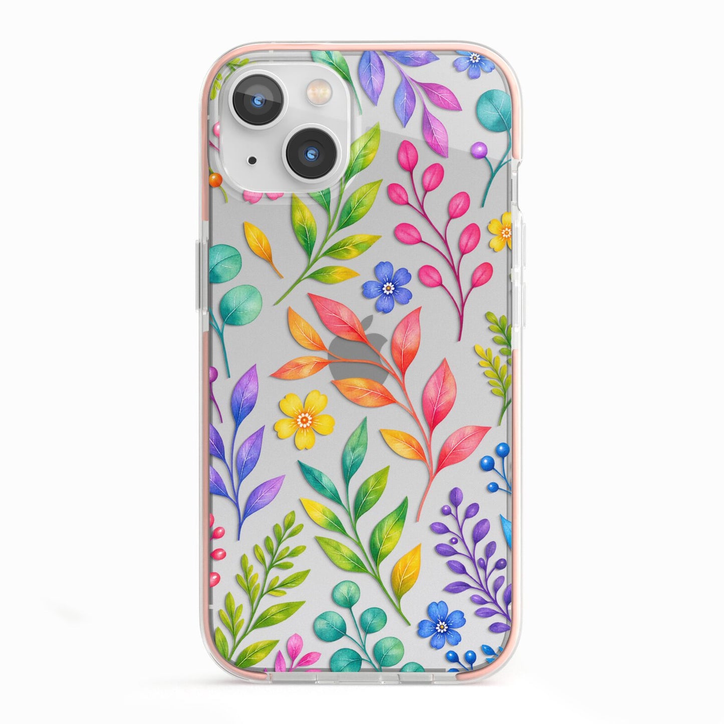 Colour Meadow iPhone 13 TPU Impact Case with Pink Edges