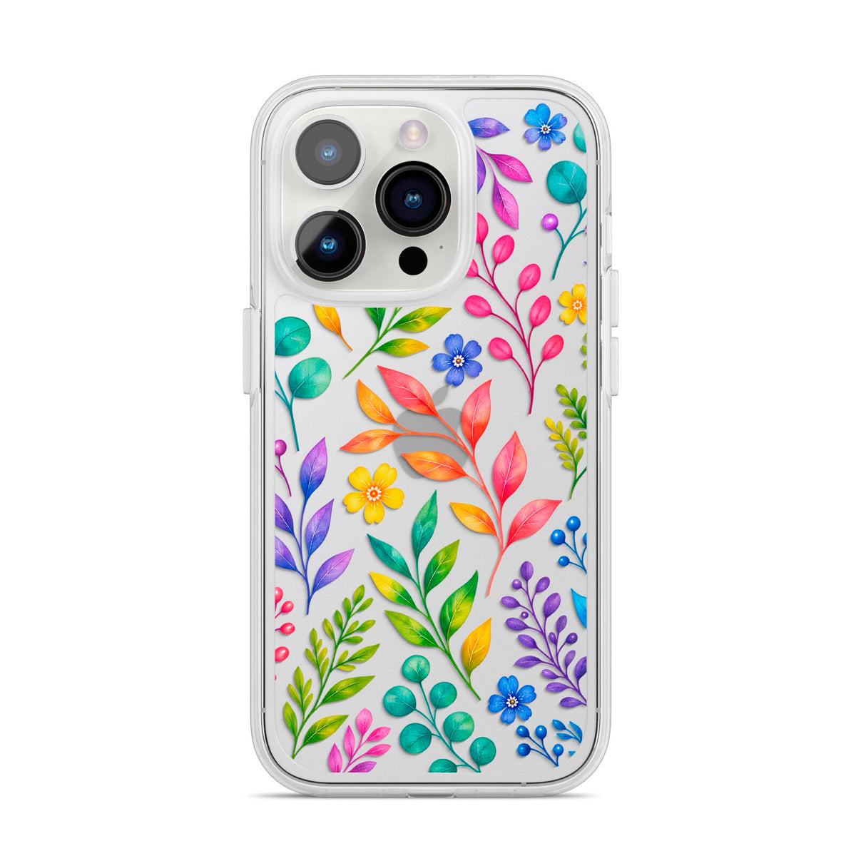Colour Meadow iPhone 14 Pro Clear Tough Case Silver