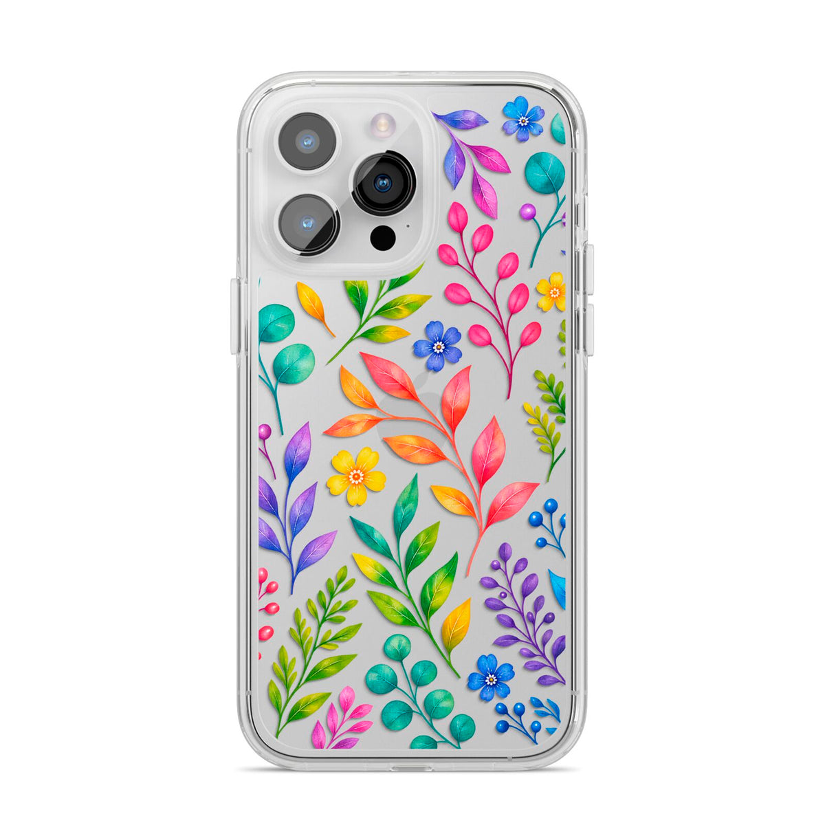 Colour Meadow iPhone 14 Pro Max Clear Tough Case Silver